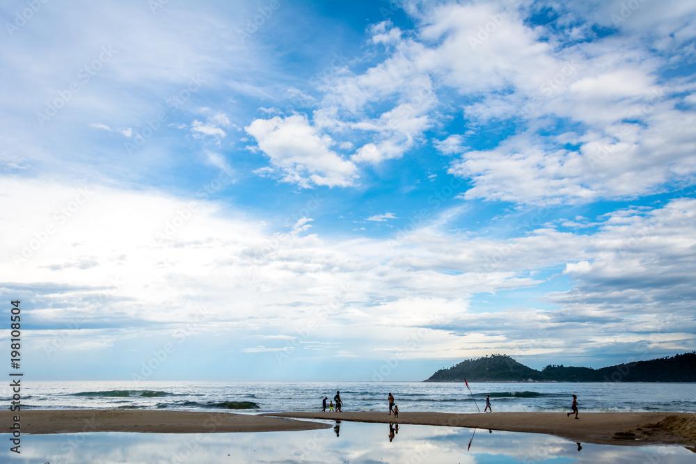 Sea and sky with some reflections on the water surfce. Sea and sky with some reflections on the water surfce.