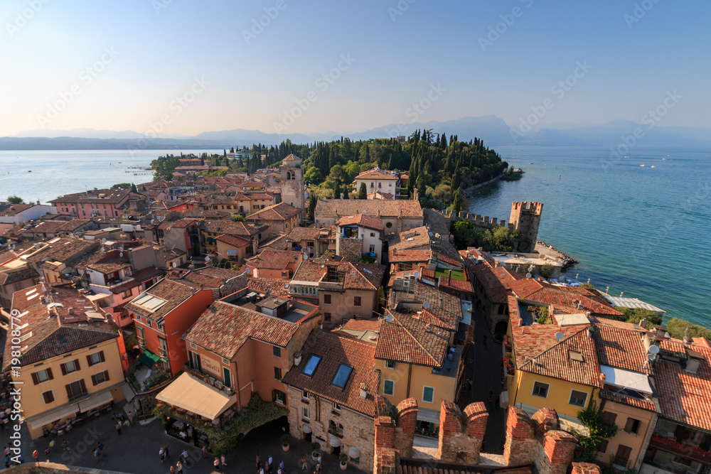 Sirmione, Italy seen from scaliger castle