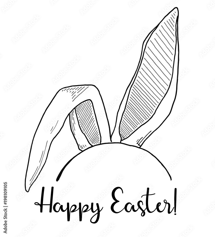 Easter egg in doodle style. Happy Easter hand drawn isolated on white  background. Sketch eggs for cards, logos, holidays. Vector illustration.  6472125 Vector Art at Vecteezy