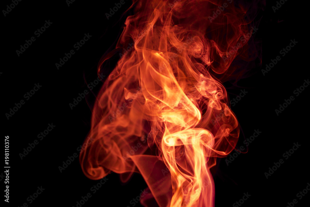 Red smoke on black background Red smoke on black background