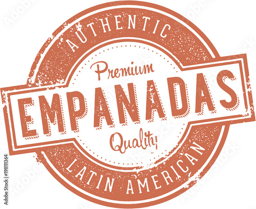 Authentic Latin Empanadas Menu Stamp