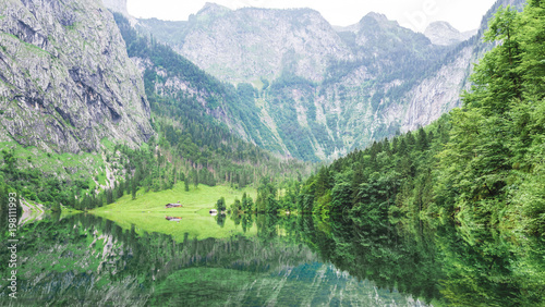 Great summer panorama of the Obersee lake. Green morning scene of Swiss Alps, Nafels village location, Switzerland, Europe. Beauty of nature concept background. © bubligg