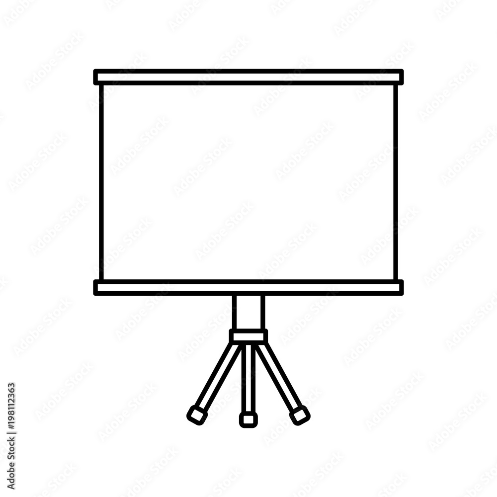 presentation board office supply blank vector illustration outline design presentation board office supply blank vector illustration outline design