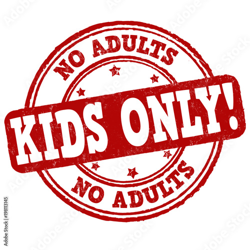 Kids only grunge rubber stamp