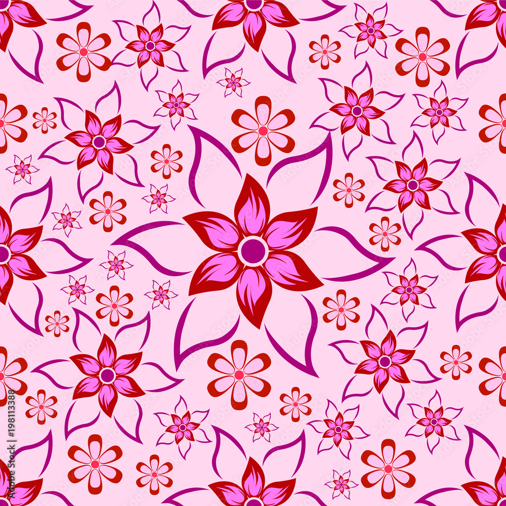 Beautiful Blossom Seamless Pattern
