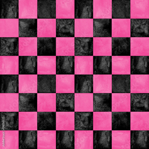 Trendy checkered pattern ba...