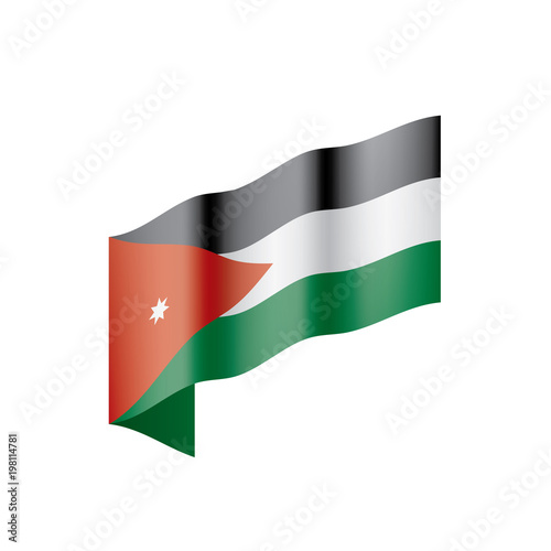 Free Download Jordan flag, vector illustration - GFXLoad