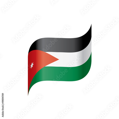 Free Download Jordan flag, vector illustration - GFXLoad