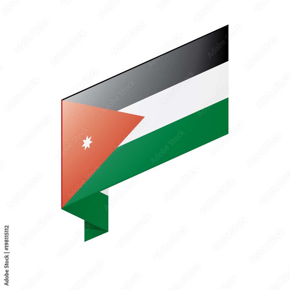 Jordan flag, vector illustration Jordan flag, vector illustration