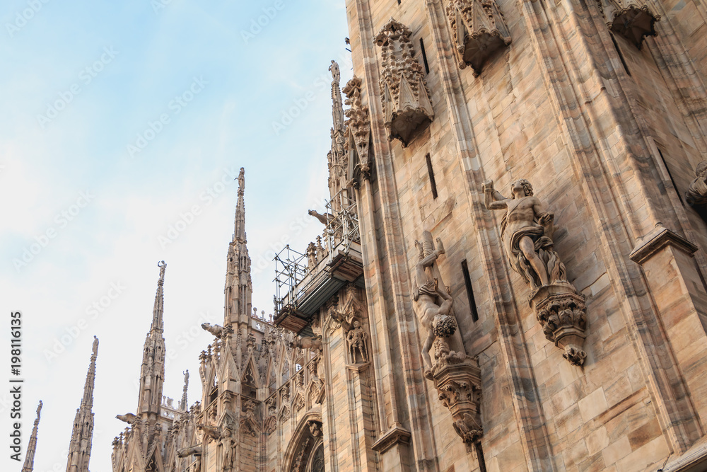 facade of the Cathedral of the Nativity of the Blessed Virgin of Milan facade of the Cathedral of the Nativity of the Blessed Virgin of Milan