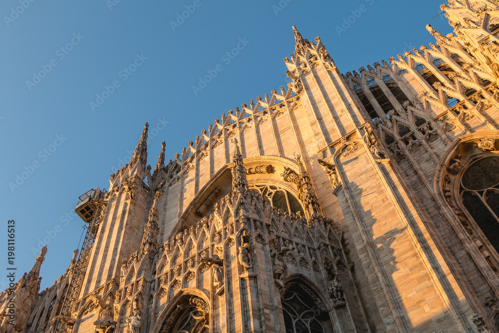 facade of the Cathedral of the Nativity of the Blessed Virgin of Milan
