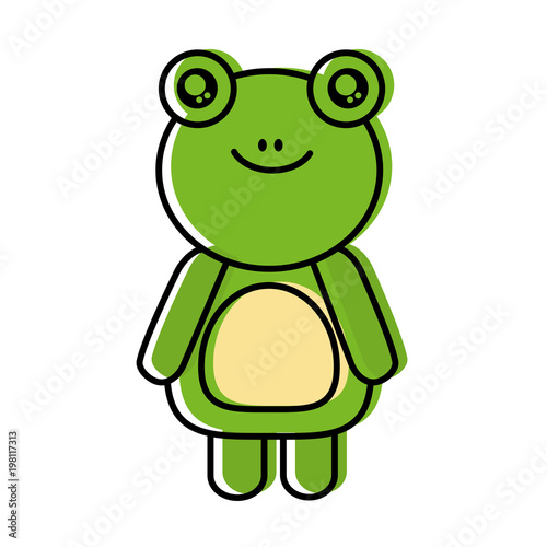 cute frog toy animal image vector illustration
