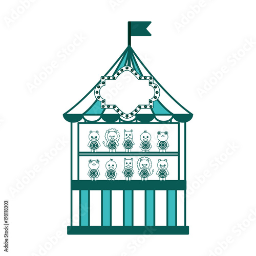 shooting game toy animal amusement park carnival vector illustration green image
