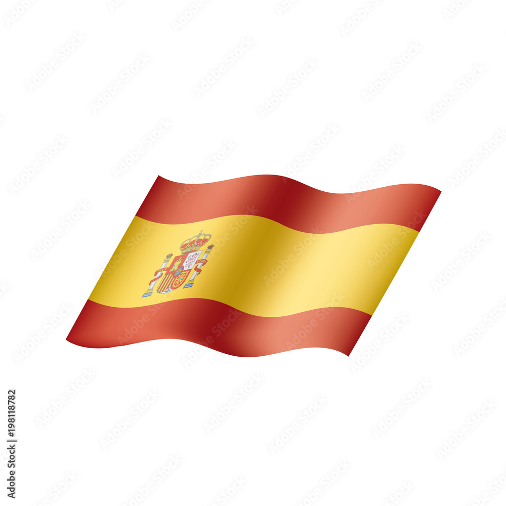 Naklejka premium spain flag, vector illustration