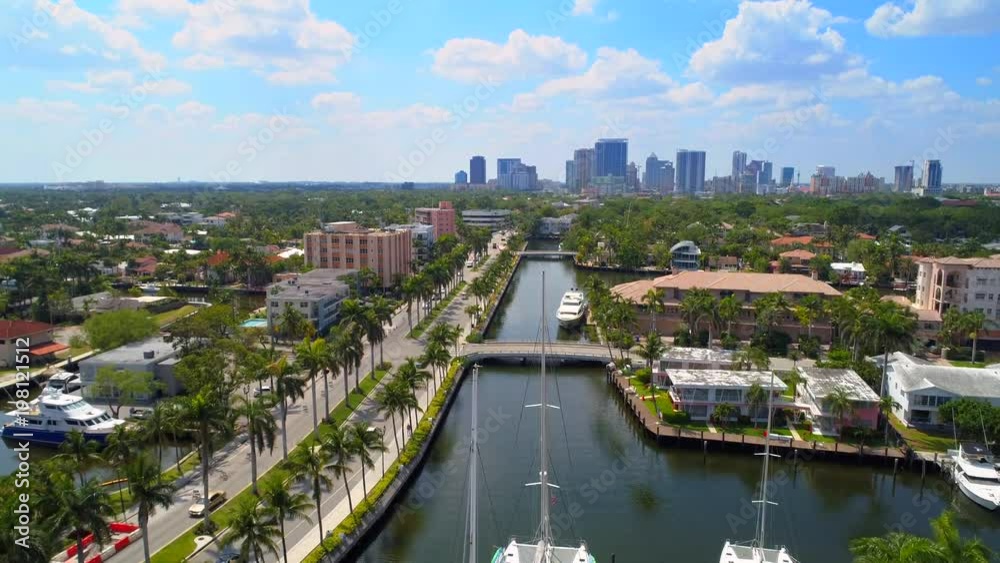 Drone shot of Las Olas Isles Fort Lauderdale Florida aerial video footage 4k Drone shot of Las Olas Isles Fort Lauderdale Florida aerial video footage 4k