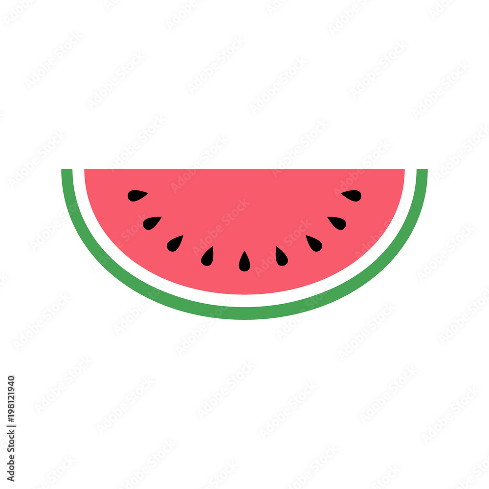 Watermelon icon, simple design, Watermelon icon clip art. Clipart cartoon  fruit icon. Stock Vector | Adobe Stock