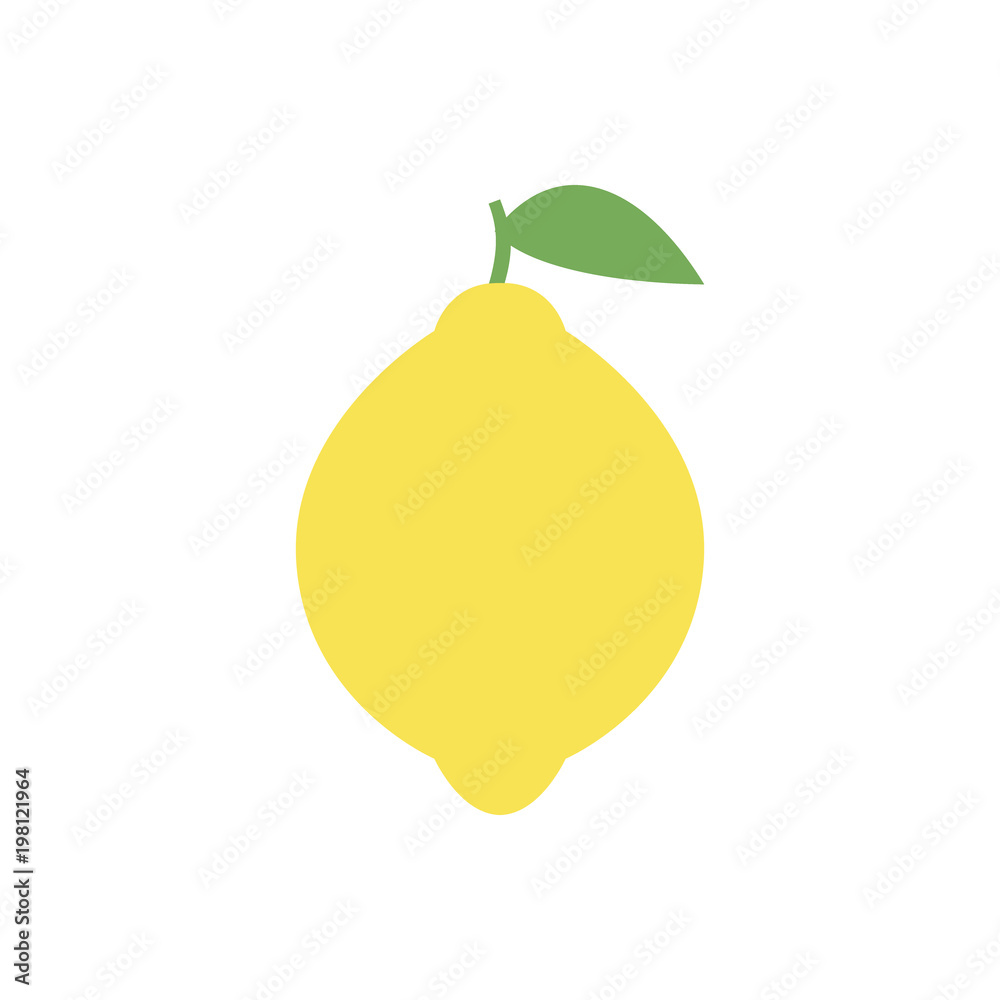 Lemon icon, simple design, Lemon icon clip art. Clipart cartoon fruit icon.  Stock Vector | Adobe Stock