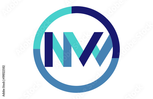 Free Download NW Global Blue Ribbon letter Logo - GFXLoad