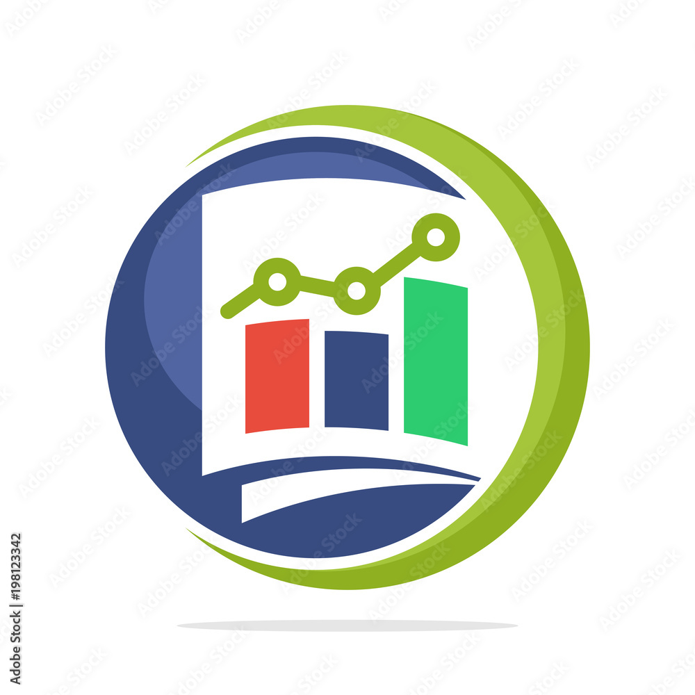 Icon Logo With The Concept Of Bookkeeping Management For Business Reports Sales Investment Stock Vector Adobe Stock