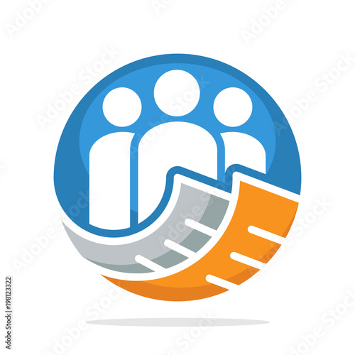 icon logo with the concept of document management support team