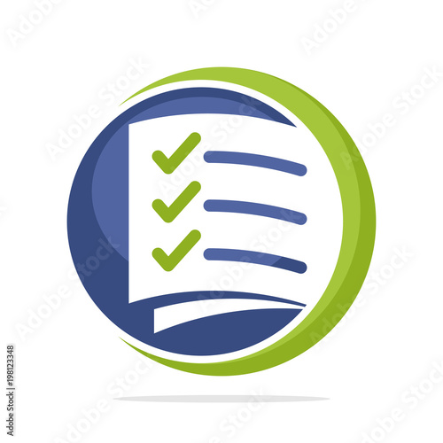 logo icons with the concept of correcting, evaluating, surveying	