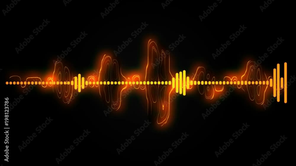 digital audio sound spectrum black background