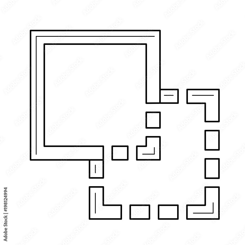 Copy image vector line icon isolated on white background Copy image vector line icon isolated on white background