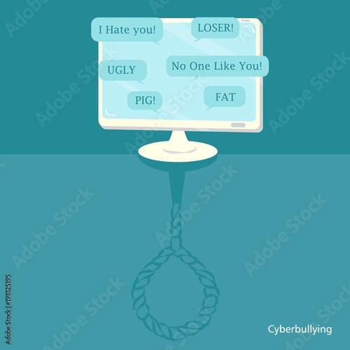computer with cyberbullying