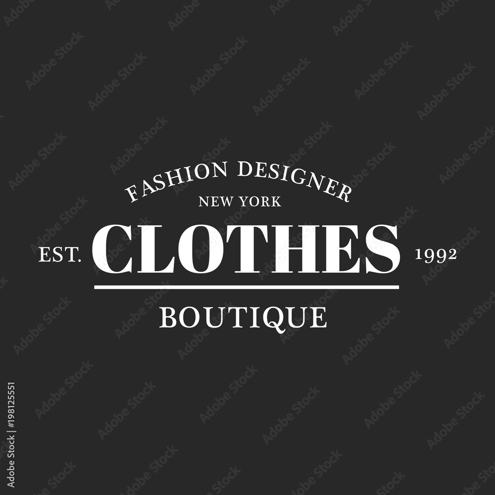 Illustration of boutique shop logo stamp banner Illustration of boutique shop logo stamp banner