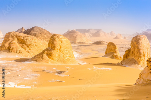 White Desert at Farafra in the Sahara of Egypt. Africa.