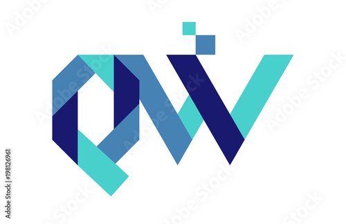 Free Download QW Digital Ribbon Letter Logo
 - GFXLoad