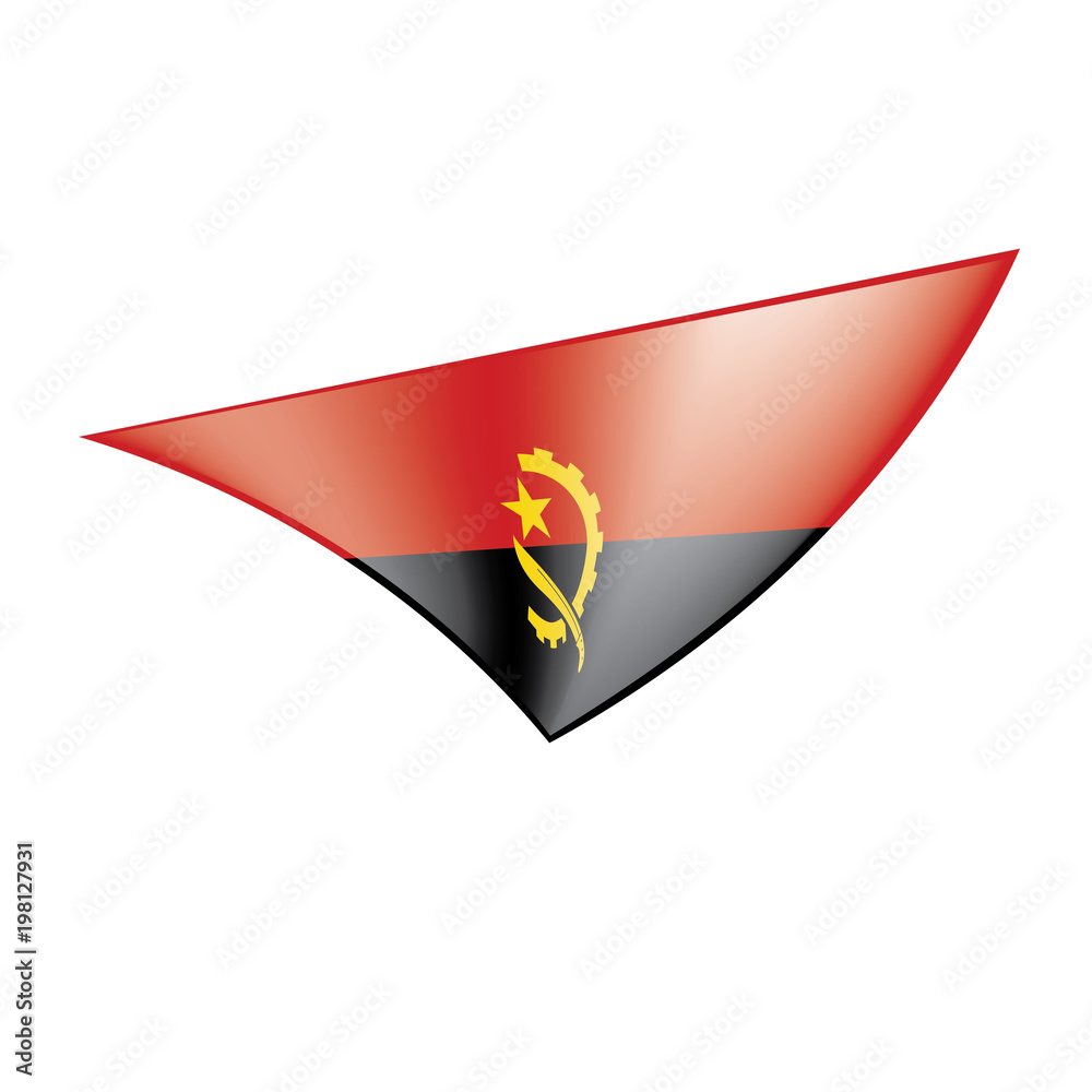 Obraz premium Angola flag, vector illustration