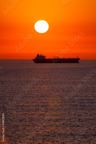 地中海の夕日