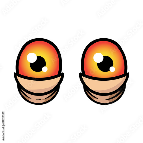 Cartoon Pair of Bloodshot Eyes