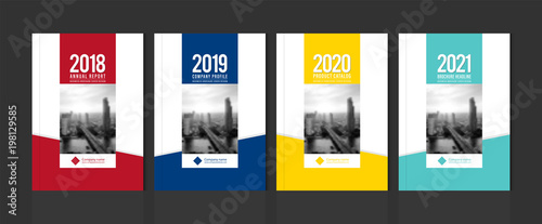 Cover design template corporate business annual report brochure poster company profile catalog magazine flyer booklet leaflet. Cover page design element A4 sample image with Gradient Mesh.