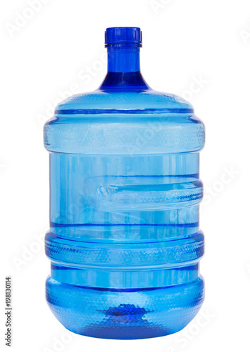 water in bottle on white background