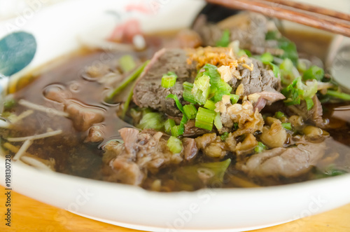 Braised beef noodle in thailand