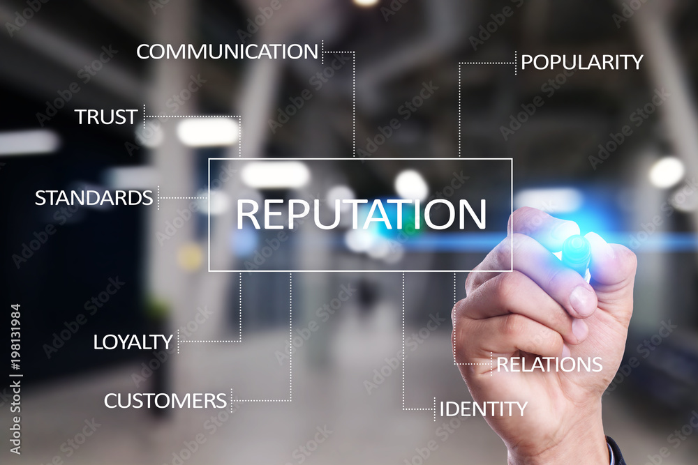 Reputation and customer relationship business concept on virtual screen. Reputation and customer relationship business concept on virtual screen.