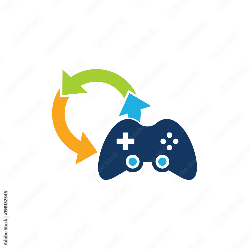 Obraz premium Recycle Game Logo Icon Design