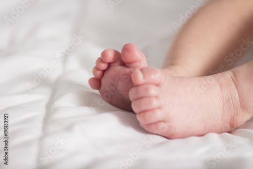 Beautiful image of the feet of a newborn baby