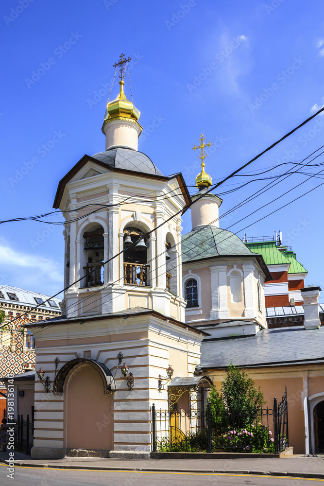 Temple of St. Sergius of Radonezh in Krapivniki - Orthodox church in Moscow, Russia.