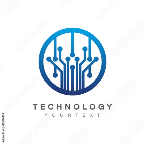 technology logo design © abu