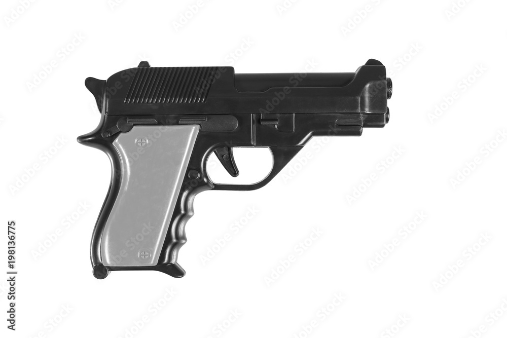  plastic toy gun isolated isolated on white,with clipping path