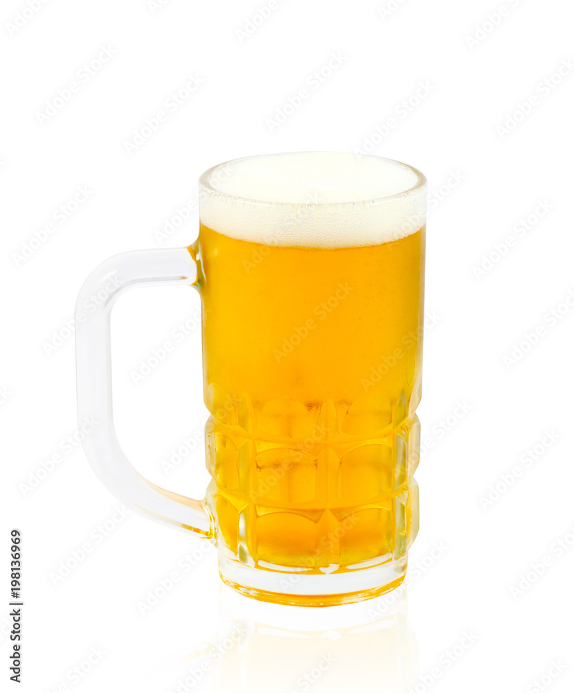 Glass of beer isolated on a white background Glass of beer isolated on a white background