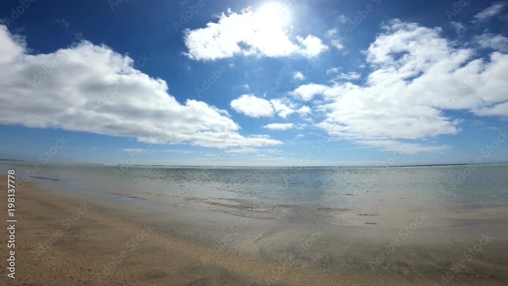 Schwenk über Strand, Meer und Himmel, Traumstrand, Strand von Sotavento im Naturpark Jandía, Fuerteventura, Strandurlaub, 4K Schwenk über Strand, Meer und Himmel, Traumstrand, Strand von Sotavento im Naturpark Jandía, Fuerteventura, Strandurlaub, 4K