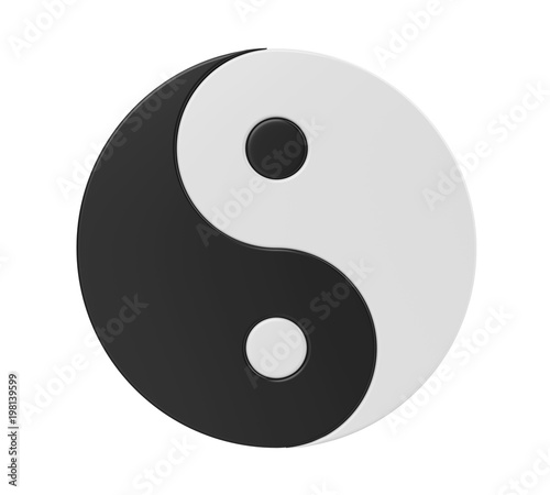 Yin and Yang Symbol Isolated