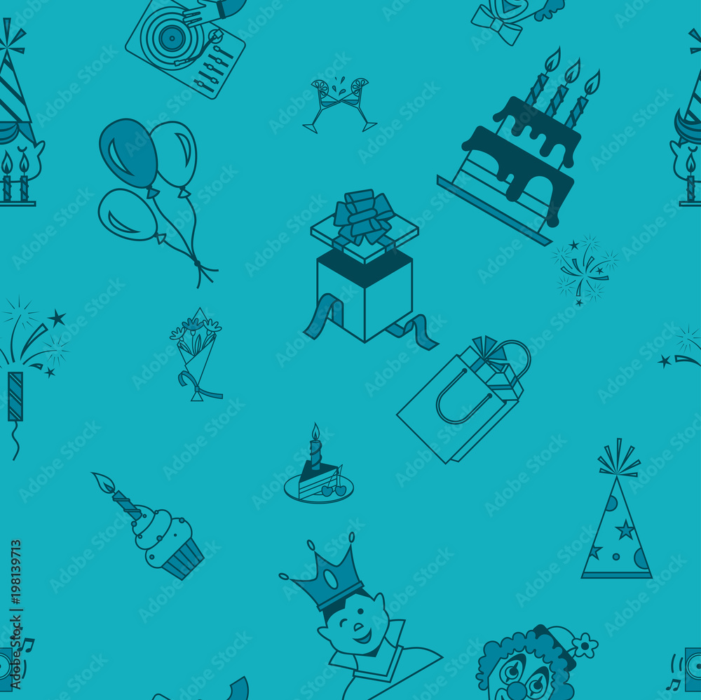 Happy Birthday Background Stock Vector | Adobe Stock