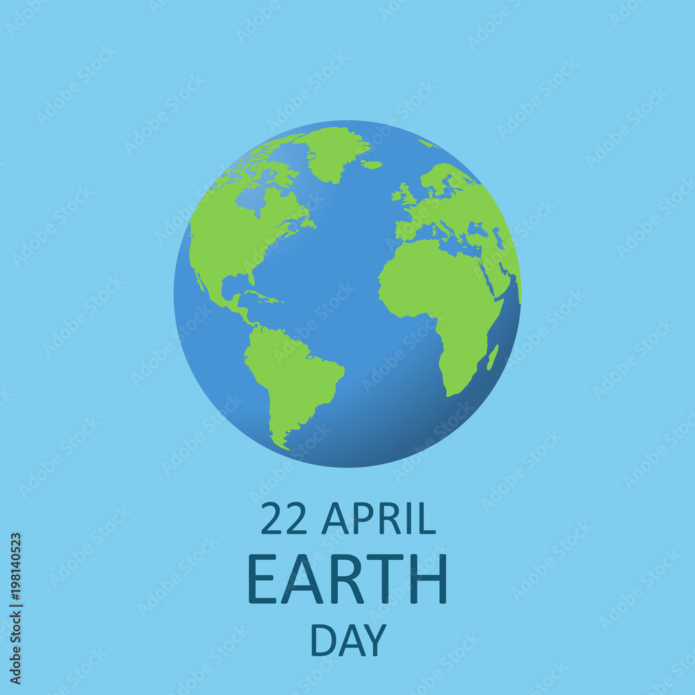 Vector image of April 22, earth day. Vector image of April 22, earth day.