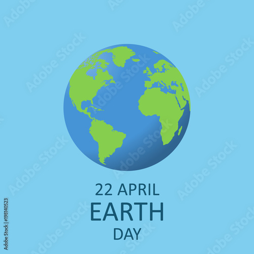 Vector image of April 22, earth day.