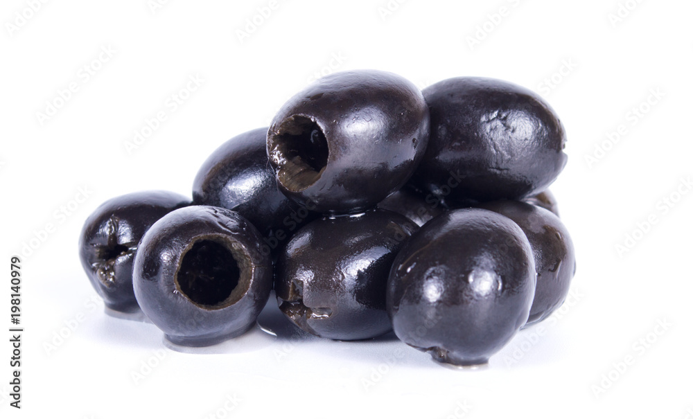 Group of black olives isolated on white background Group of black olives isolated on white background